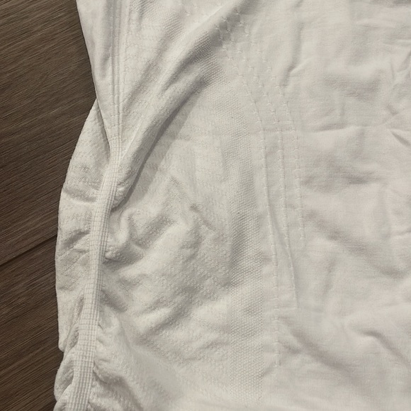 Athleta White Speedlight Racerback Ruched Fitted Workout Tank Top - Picture 3 of 8